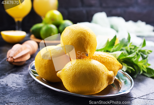 Image of lemons with mint