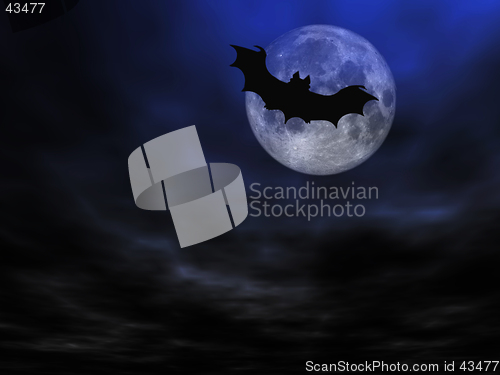 Image of Halloween background, flying bats