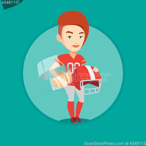 Image of Rugby player vector illustration.