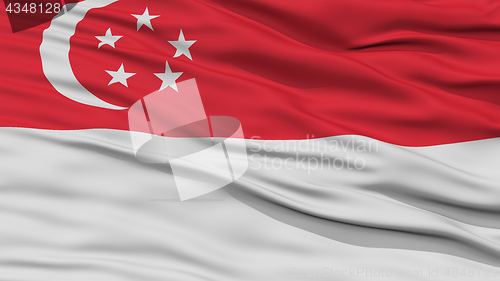 Image of Closeup Singapore City Flag, Singapore