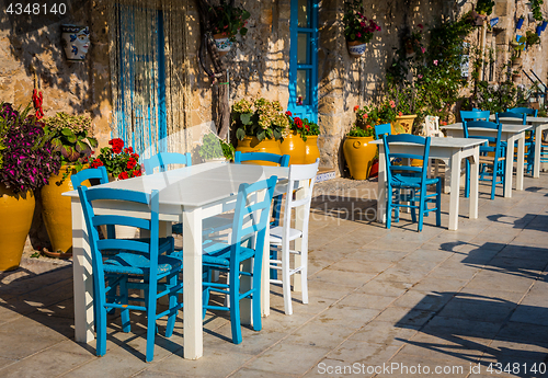 Image of Tables in a traditional Italian Restaurant in Sicily