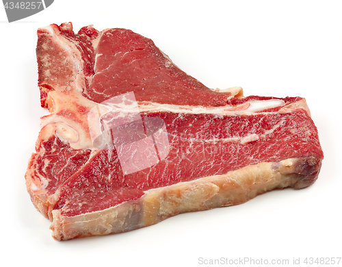 Image of fresh raw T bone steak