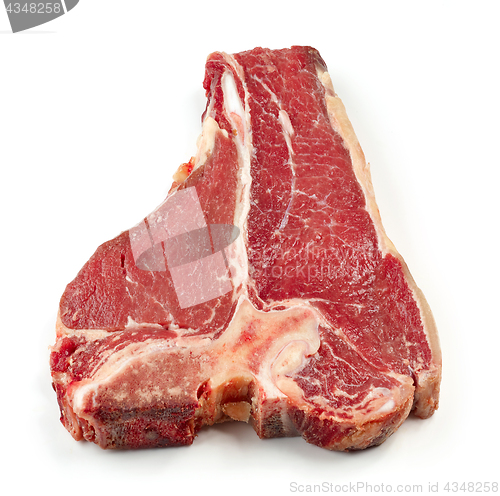 Image of fresh raw T bone steak