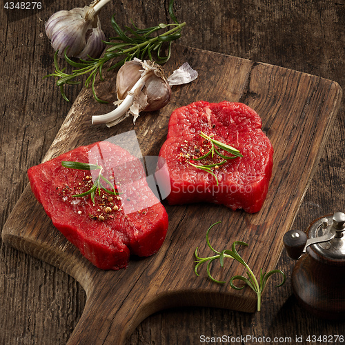 Image of fresh raw fillet steaks