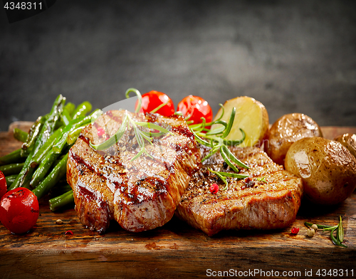 Image of Grilled beef steaks