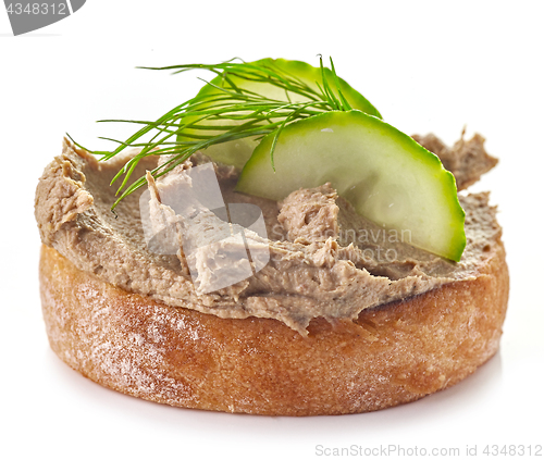 Image of toasted bread with homemade liver pate