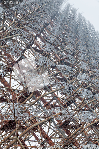 Image of Soviet Radar System Duga near Chernobyl Nuclear Power Plant