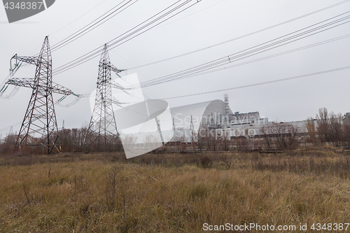 Image of Chernobyl, Ukraine. 4 block of Chernobyl nuclear power plant