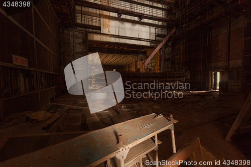 Image of Inside of abandoned theater in ghost city Pripyat.