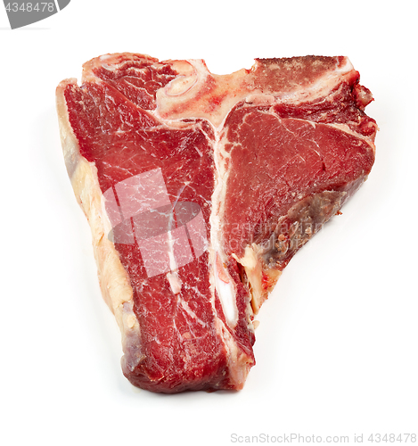 Image of fresh raw T bone steak