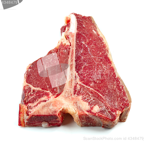 Image of fresh raw T bone steak