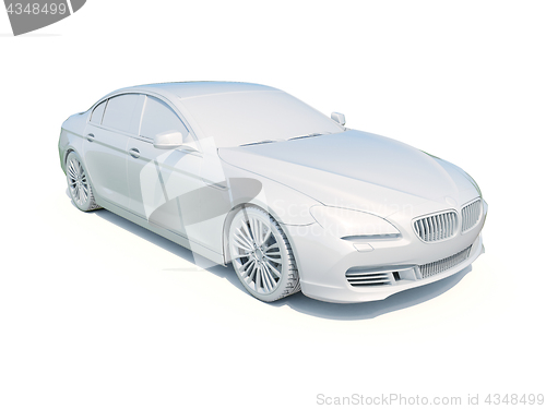 Image of 3d Car White Blank Template