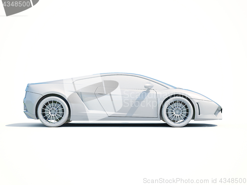 Image of 3d Car White Blank Template