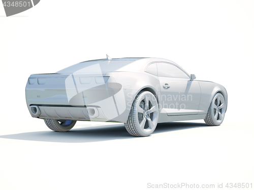 Image of 3d Car White Blank Template