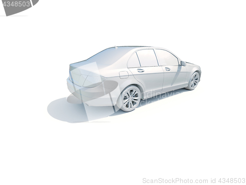 Image of 3d Car White Blank Template