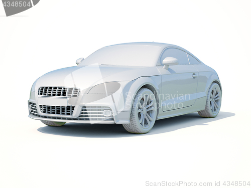 Image of 3d Car White Blank Template