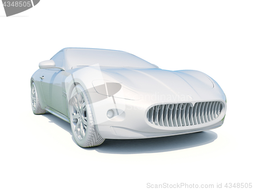 Image of 3d Car White Blank Template