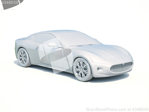 Image of 3d Car White Blank Template