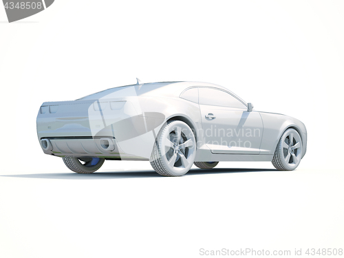 Image of 3d Car White Blank Template