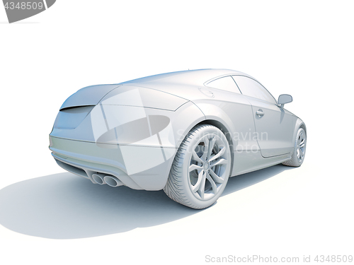 Image of 3d Car White Blank Template