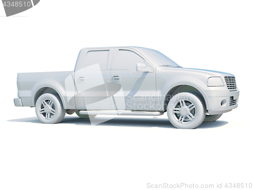 Image of 3d Car White Blank Template