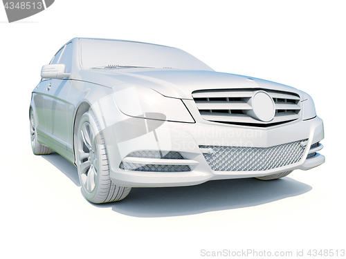 Image of 3d Car White Blank Template