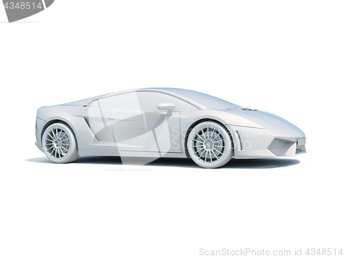 Image of 3d Car White Blank Template