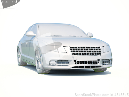 Image of 3d Car White Blank Template