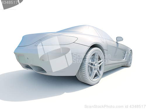 Image of 3d Car White Blank Template