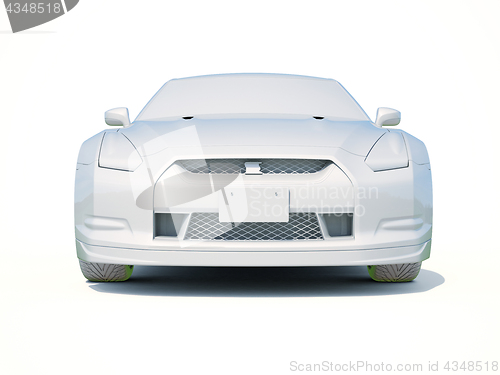 Image of 3d Car White Blank Template