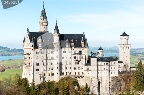 Image of Beautiful view of world-famous Neuschwanstein Castle