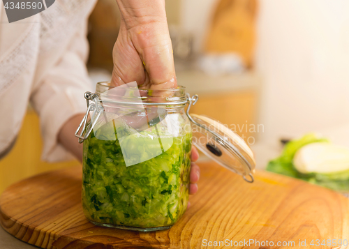 Image of Jars of kimchi