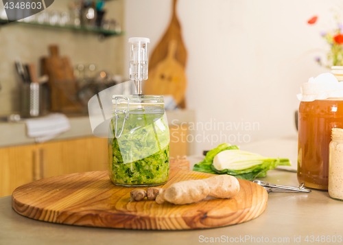 Image of Jars of kimchi