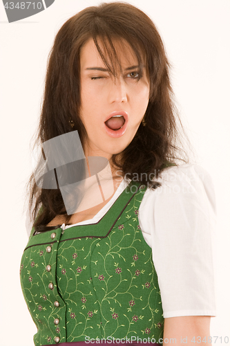 Image of Emotional Bavarian girl