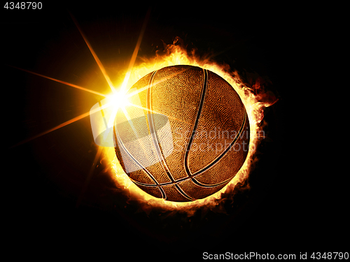 Image of basketball ball like solar eclipse