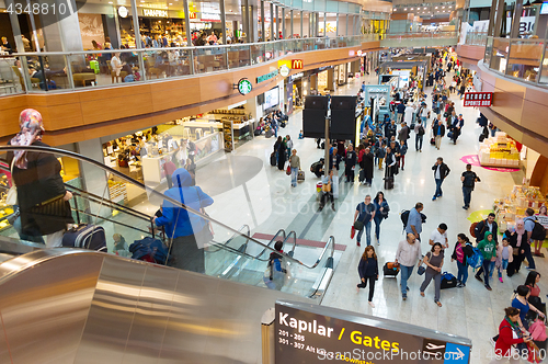 Image of Interior hall Istanbul airport. Turkey