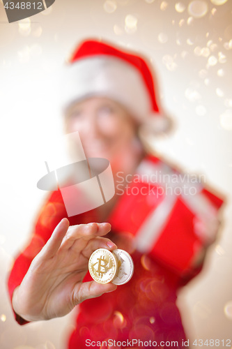 Image of Bitcoin cryptocurrency for Christmas