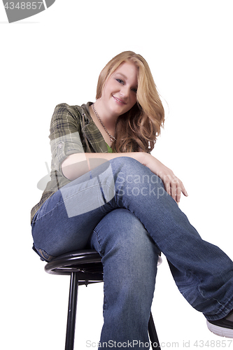 Image of Girl on a Chair Posing