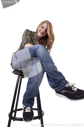 Image of Girl on a Chair Posing