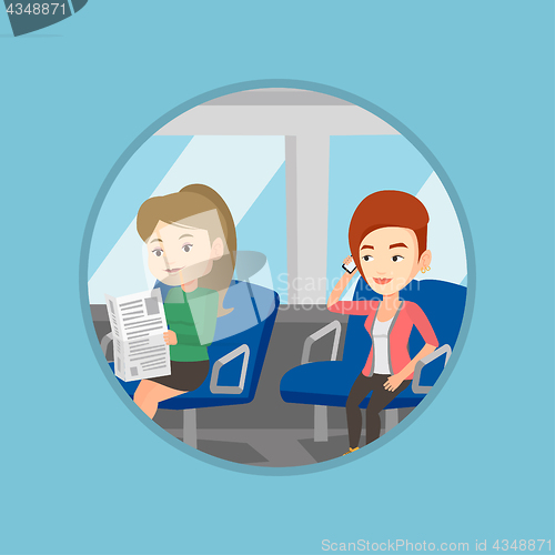 Image of People traveling by public transport.