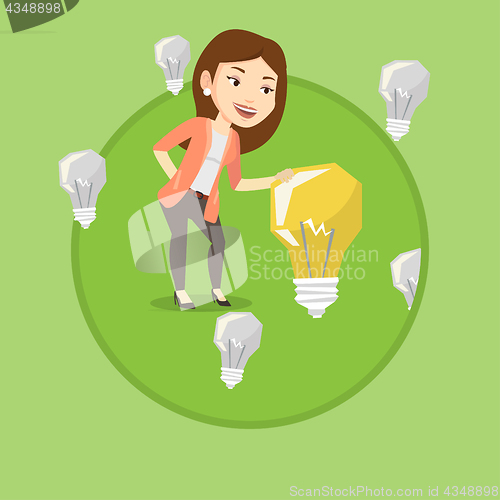 Image of Businesswoman having business idea.