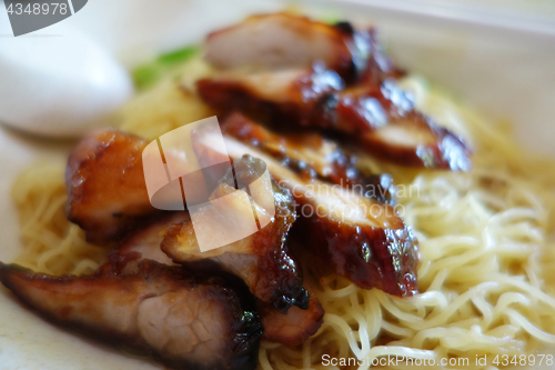 Image of Popular Singapore Chinese street food, wantan mee