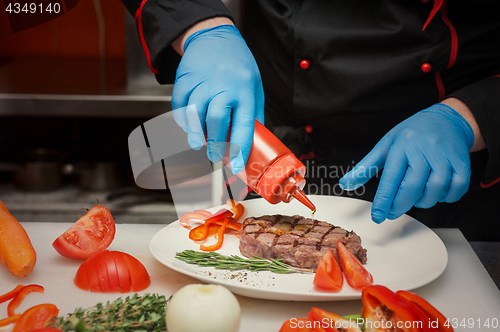 Image of Chef set grilled meat