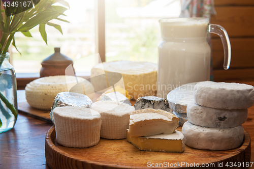 Image of Set of different cheese