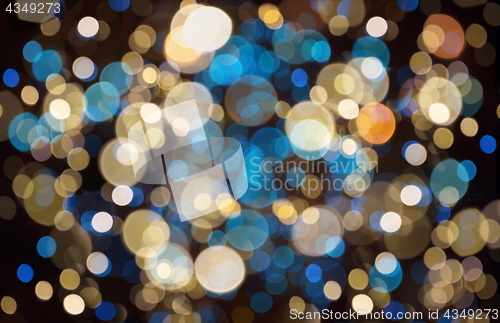 Image of christmas background with bokeh lights