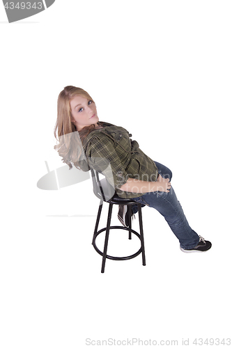 Image of Girl on a Chair Posing