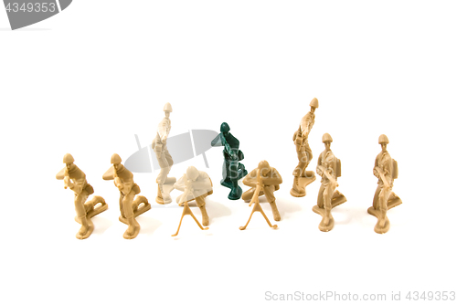 Image of To Be Different Concept - Plastic Army Men