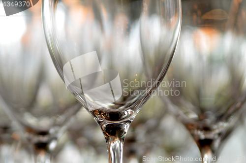 Image of Glass glasses for wine standing on the table