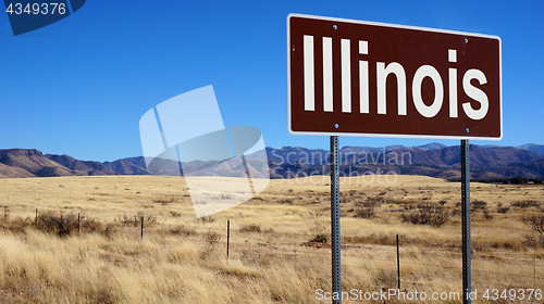 Image of Illinois brown road sign
