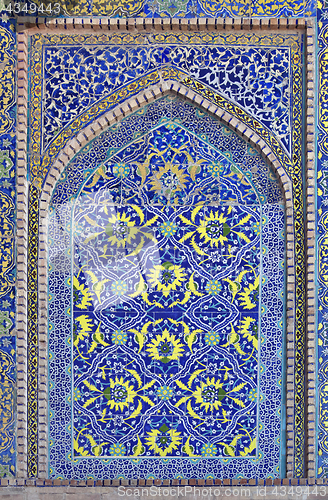 Image of Ornate window niche in the wall, Uzbekistan